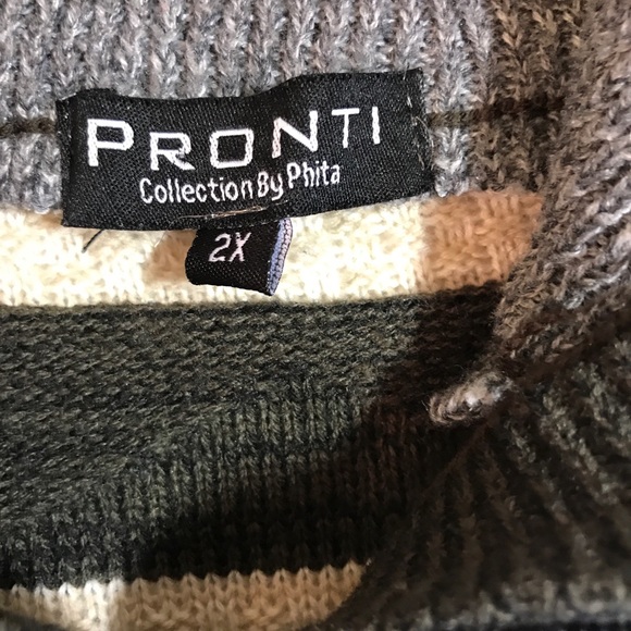 Pronti by Phita 1/4 Zip Pullover Sweater Sz XXL - Picture 7 of 7
